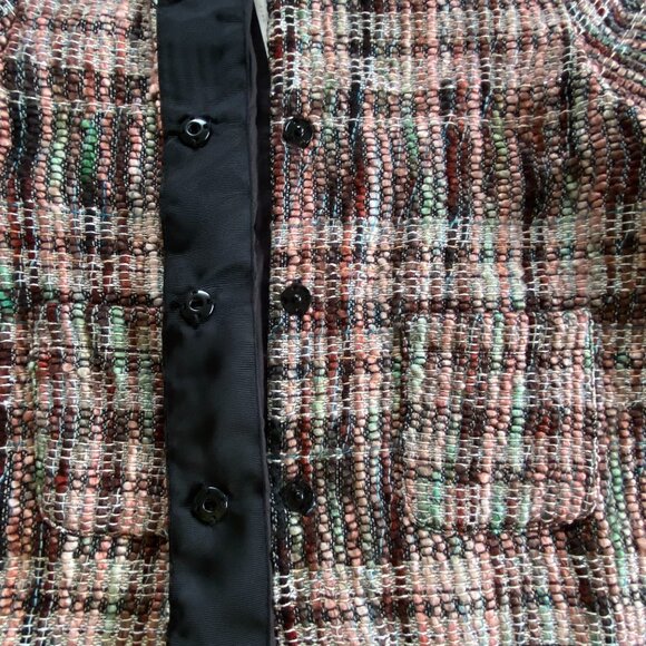 Anthropologie Fringe Academy Blazer Multi Tweed NWT S/M - Picture 8 of 16